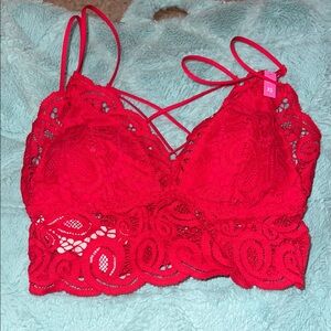 Victoria's Secret PINK Red Lace Bralette